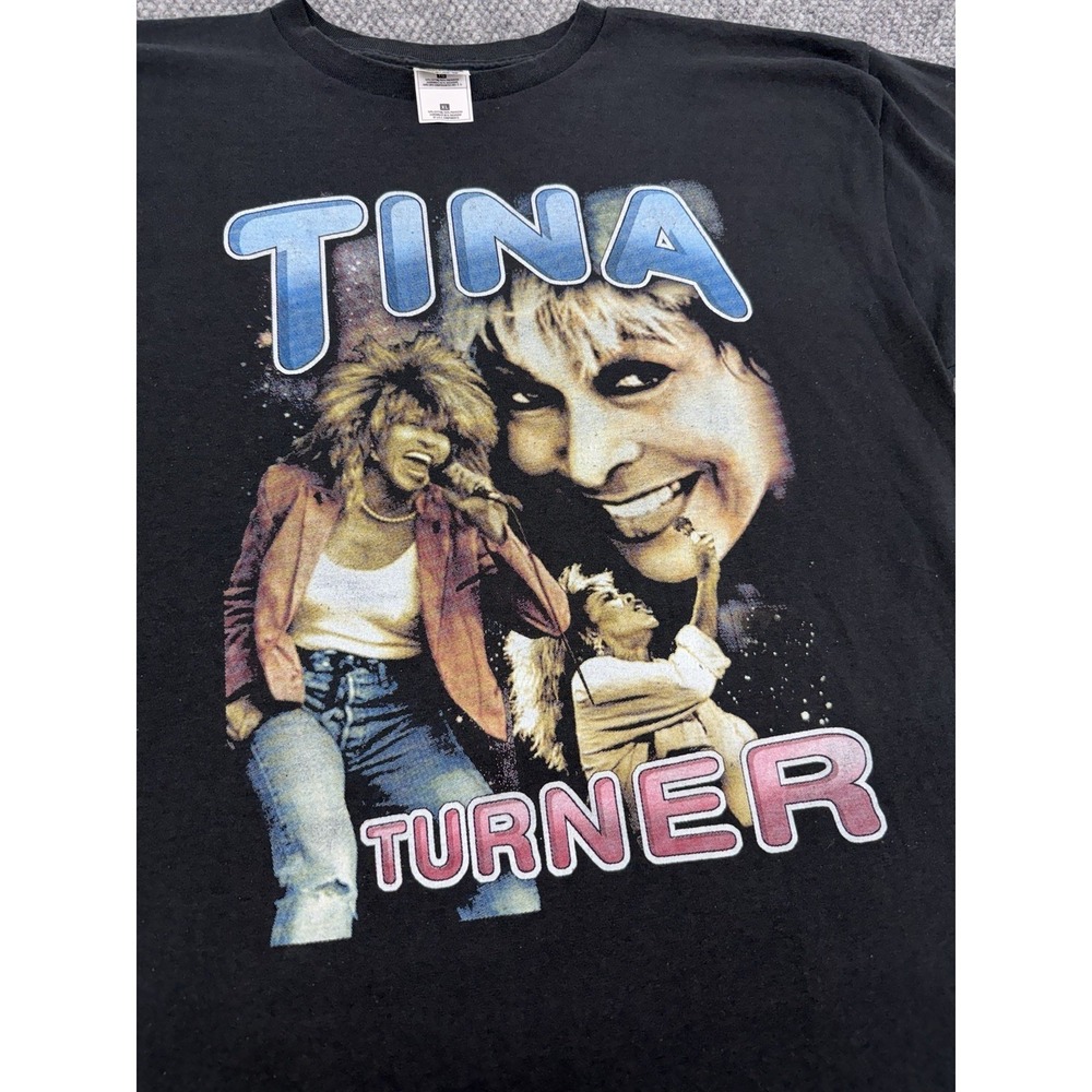 Vintage Tina Turner Size XL Concert Tour Rap Bootleg Style T-Shirt Tee 90's Rare